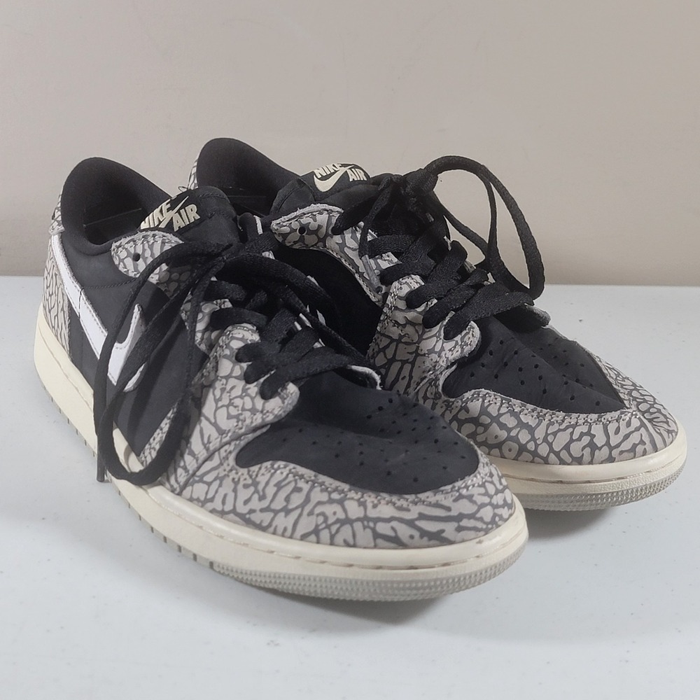 Air Jordan 1 Retro Low OG Black Cement Mens Size 9.5 - Picture 6 of 11